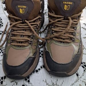 Men's Brown and Tan Hiking Boots By Ulogu